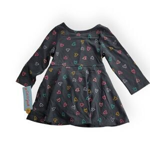 Cat & Jack Gray Heart Dress 12M